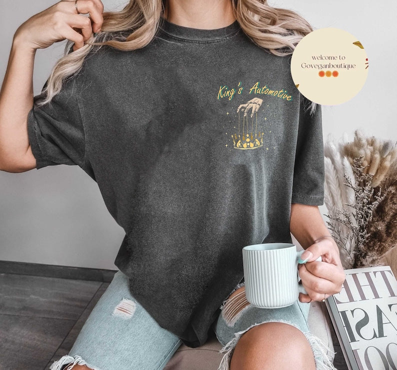 Ravenhood Series Comfort colors shirt, King Automotive, Ravenhood Wing, Rainy Days Quote, Cozy Bookish shirt