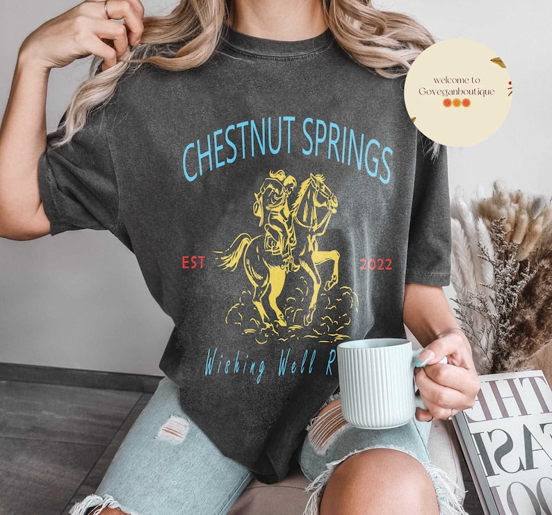 Chestnut Springs Comfort Colors Shirt, Wishing Well Ranch Shirt, Cowboy Romance, Elsie Silver, Western Romance, Bookish Shirt, Book Lover