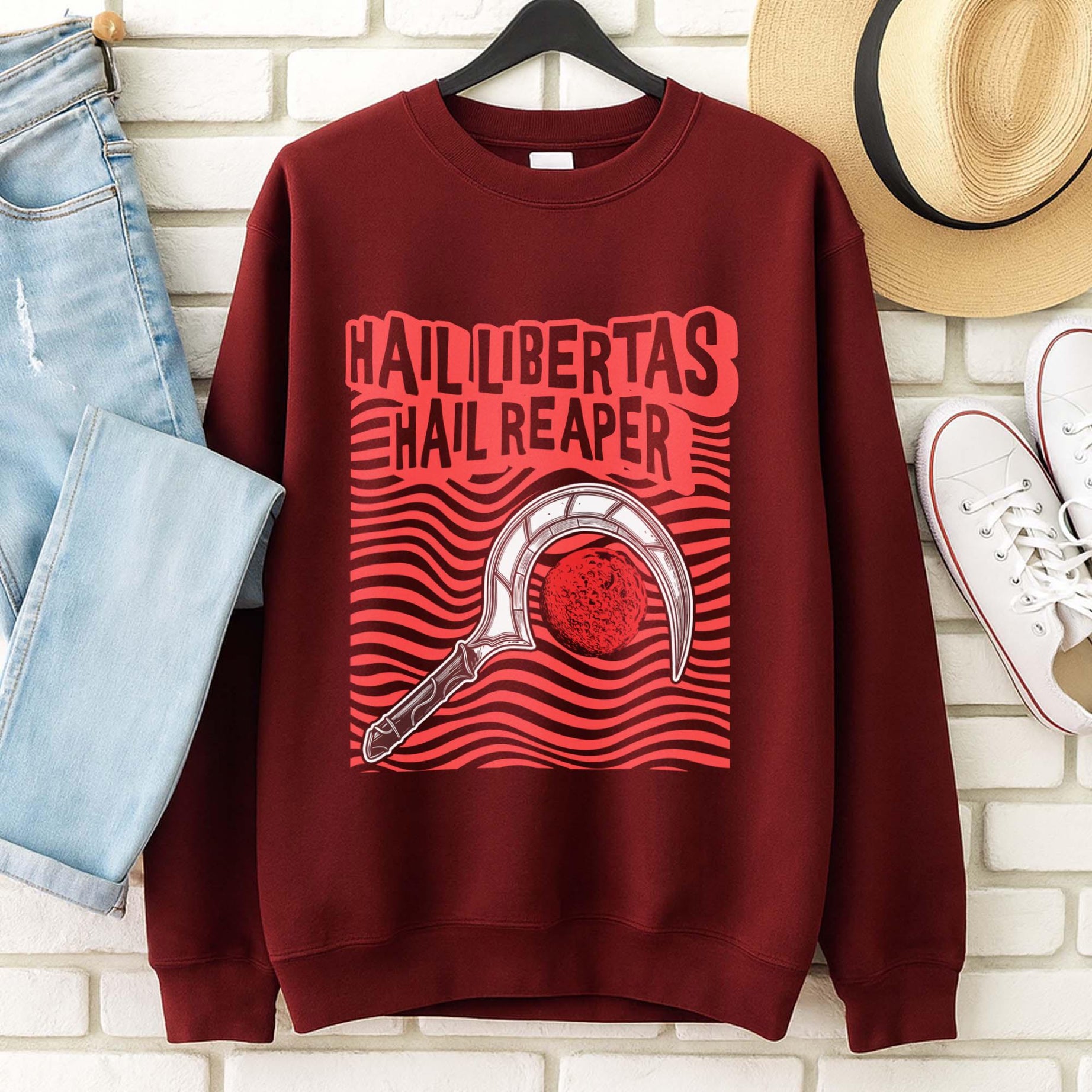 Red Rising Hoodie, Hail Libertas Hail Reaper, Vintage Shirt