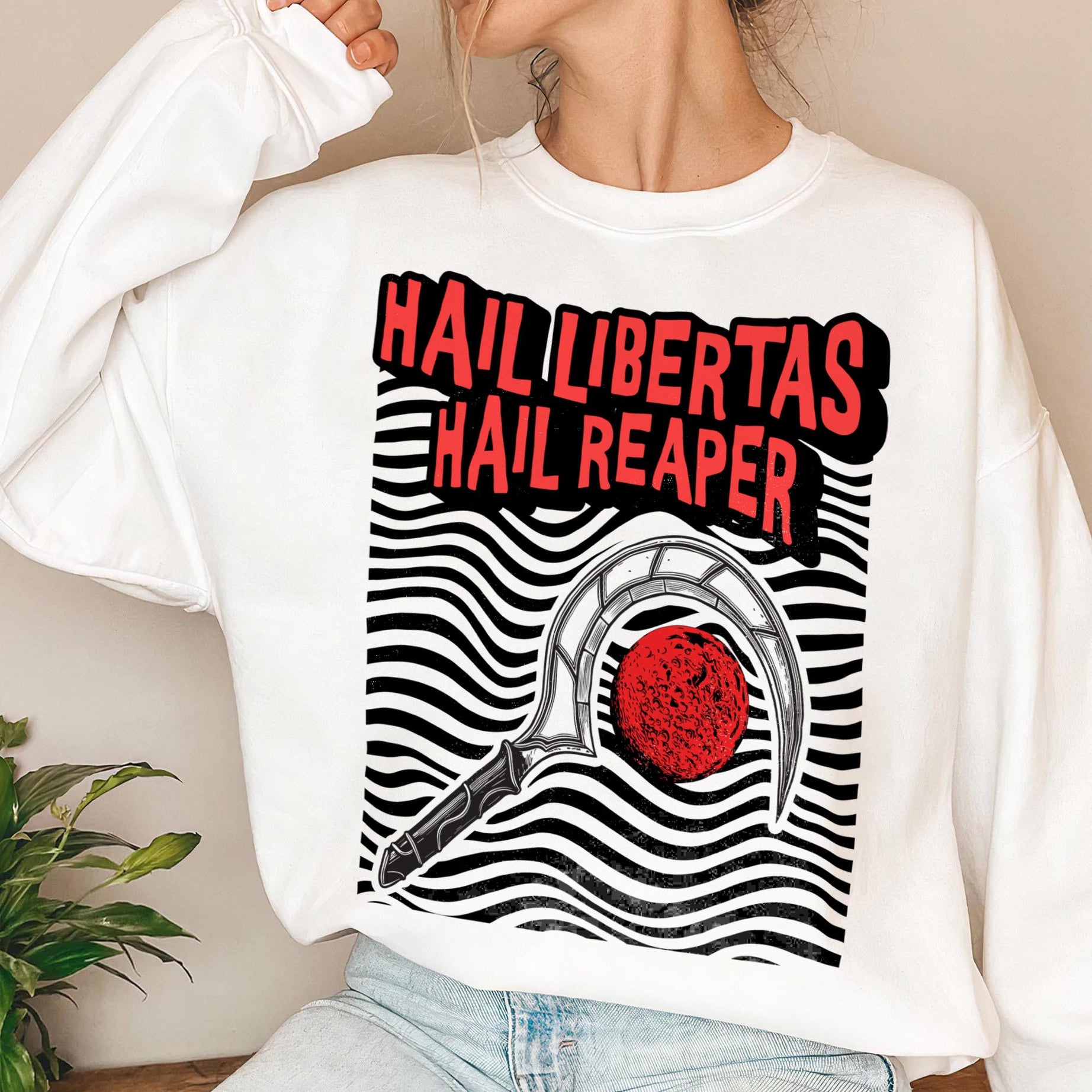 Red Rising Hoodie, Hail Libertas Hail Reaper, Vintage Shirt